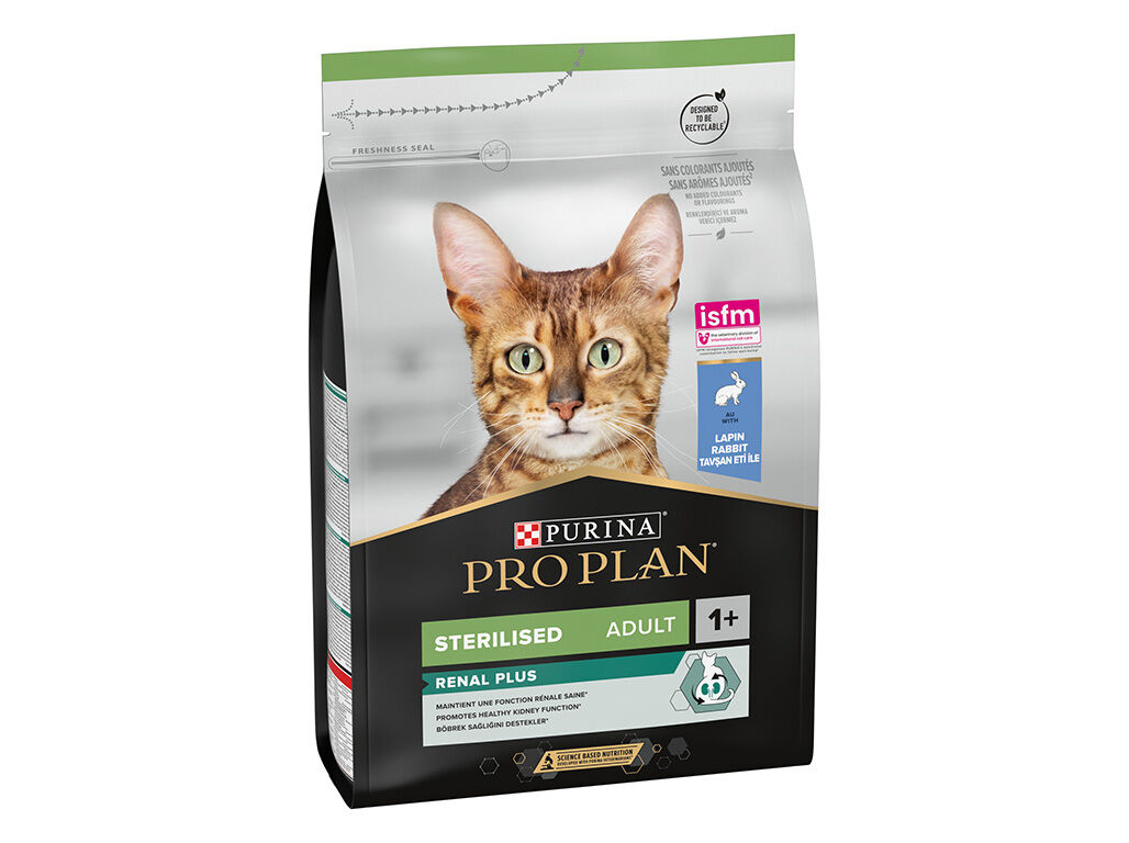 RA&Ccedil;&Atilde;O GATO PRO PLAN ESTERILIZADO COELHO 3KG image number 1