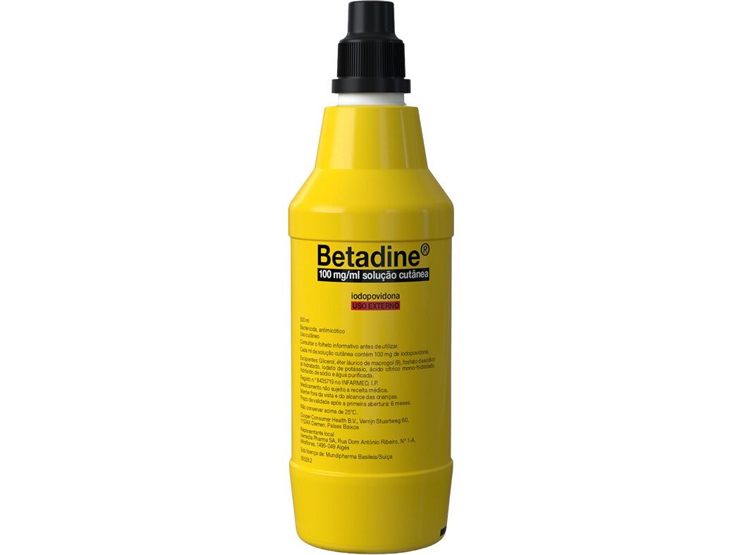 SOLU&Ccedil;&Atilde;O BETADINE D&Eacute;RMICA 100MG/ML 500ML image number 0