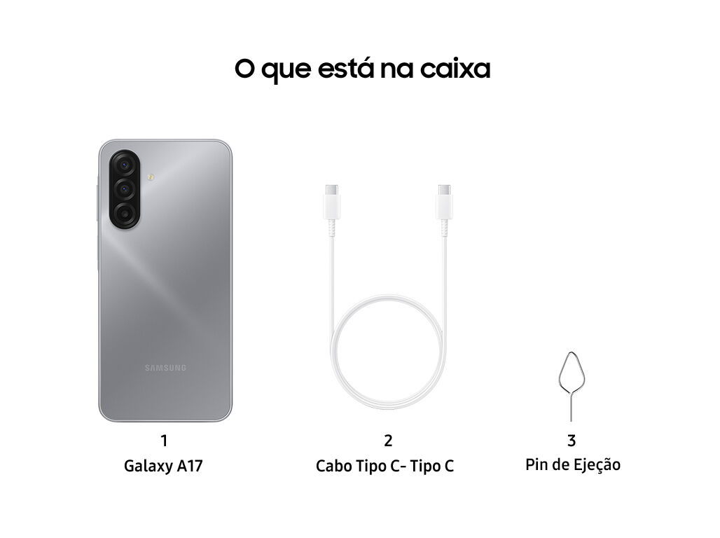 SMARTPHONE SAMSUNG GALAXY A17 256GB CINZENTO image number 3