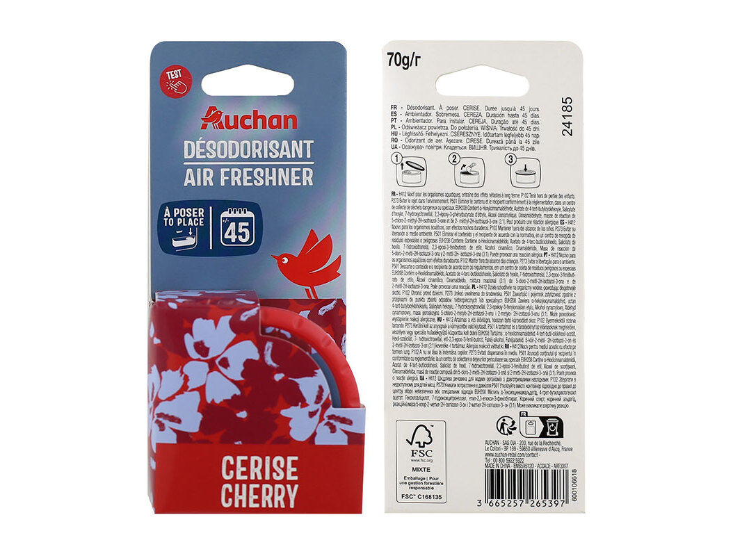 AMBIENTADOR AUTO AUCHAN LATA CEREJA image number 0