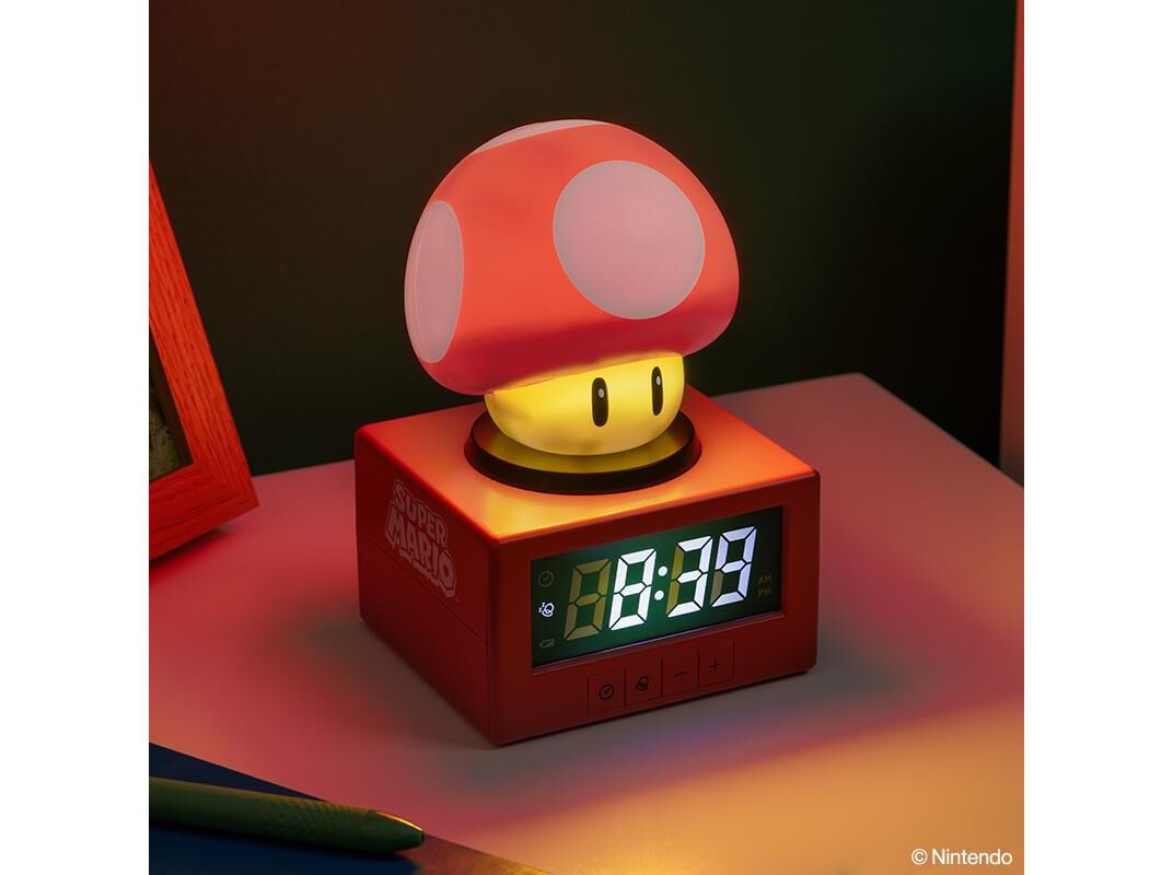 REL&Oacute;GIO DESPERTADOR SUPER MARIO LAMP MUSHROOM image number 1