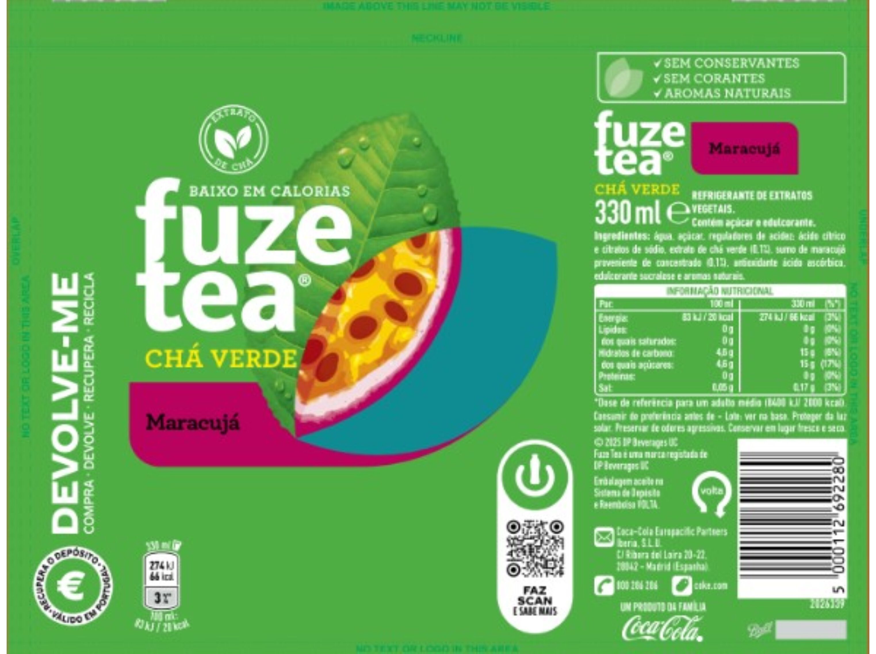 ICE TEA FUZE TEA MARACUJ&Aacute; 6X0.33L (SDR) image number 1