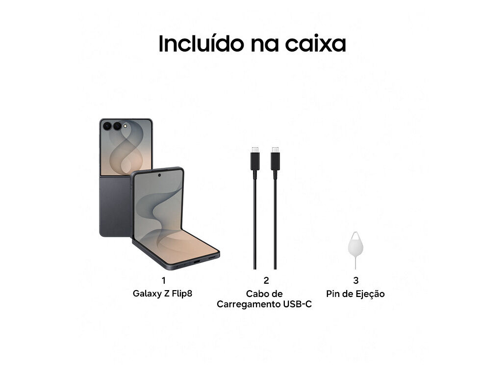 SMARTPHONE SAMSUNG GALAXY Z FLIP8 256GB CINZA image number 6
