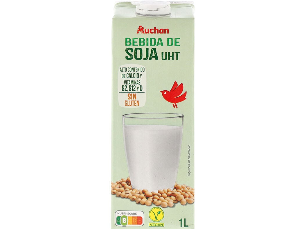 BEBIDA SOJA UHT AUCHAN SEM GL&Uacute;TEN 1L