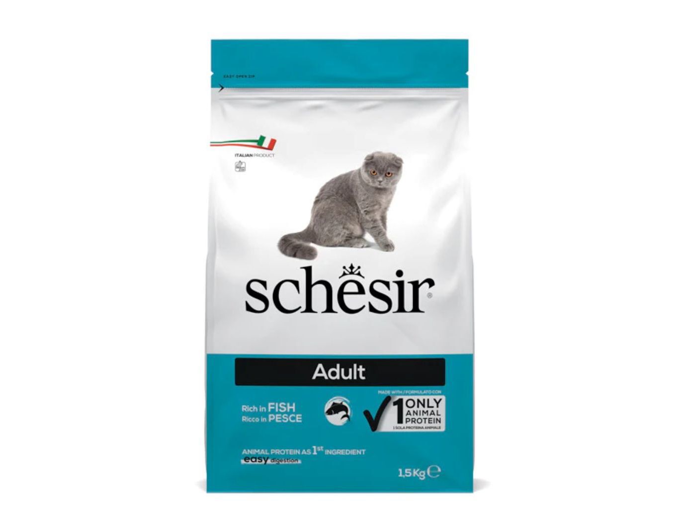 RA&Ccedil;&Atilde;O PARA GATO SCHESIR ADULTO PEIXE 1.5KG image number 0