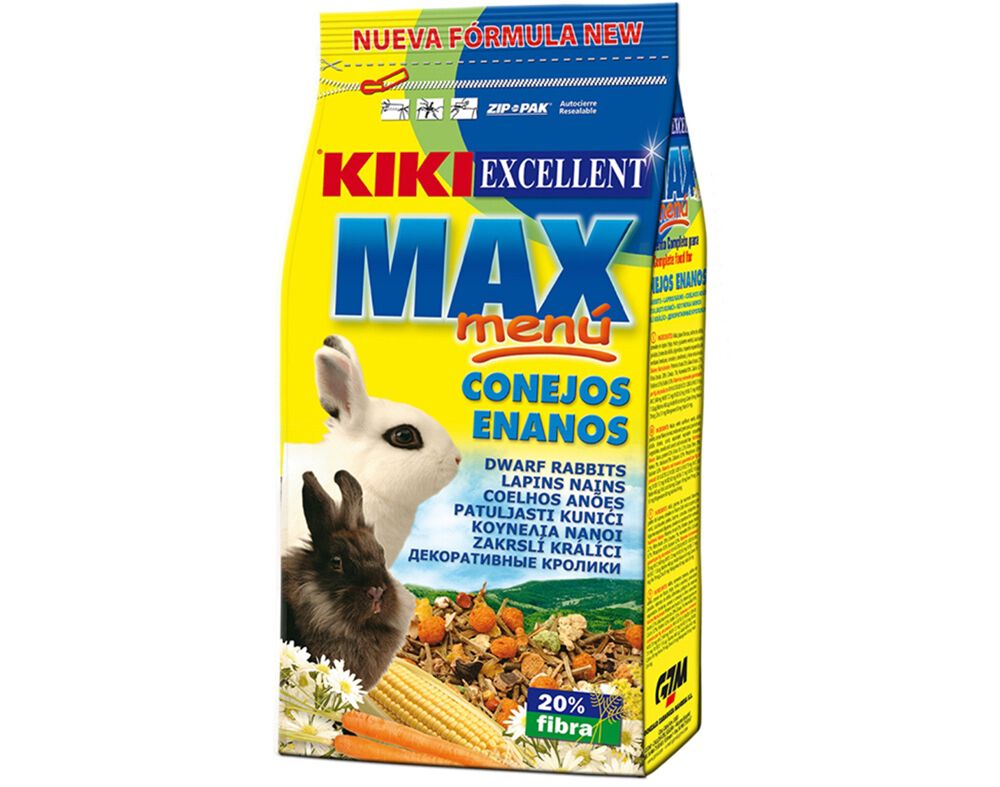 ALIMENTO PARA COELHO AN&Atilde;O KIKI MAX MENU 1KG
