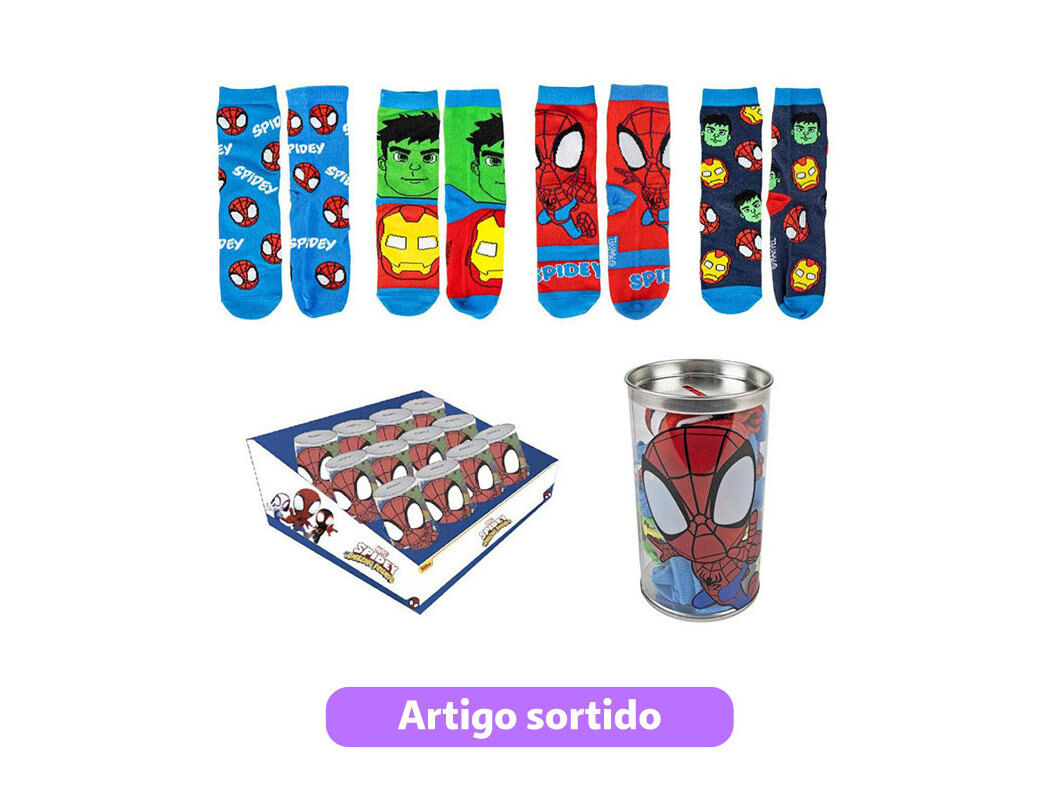 MEALHEIRO + 4 MEIAS SPIDEY MODELOS SORTIDOS image number 0