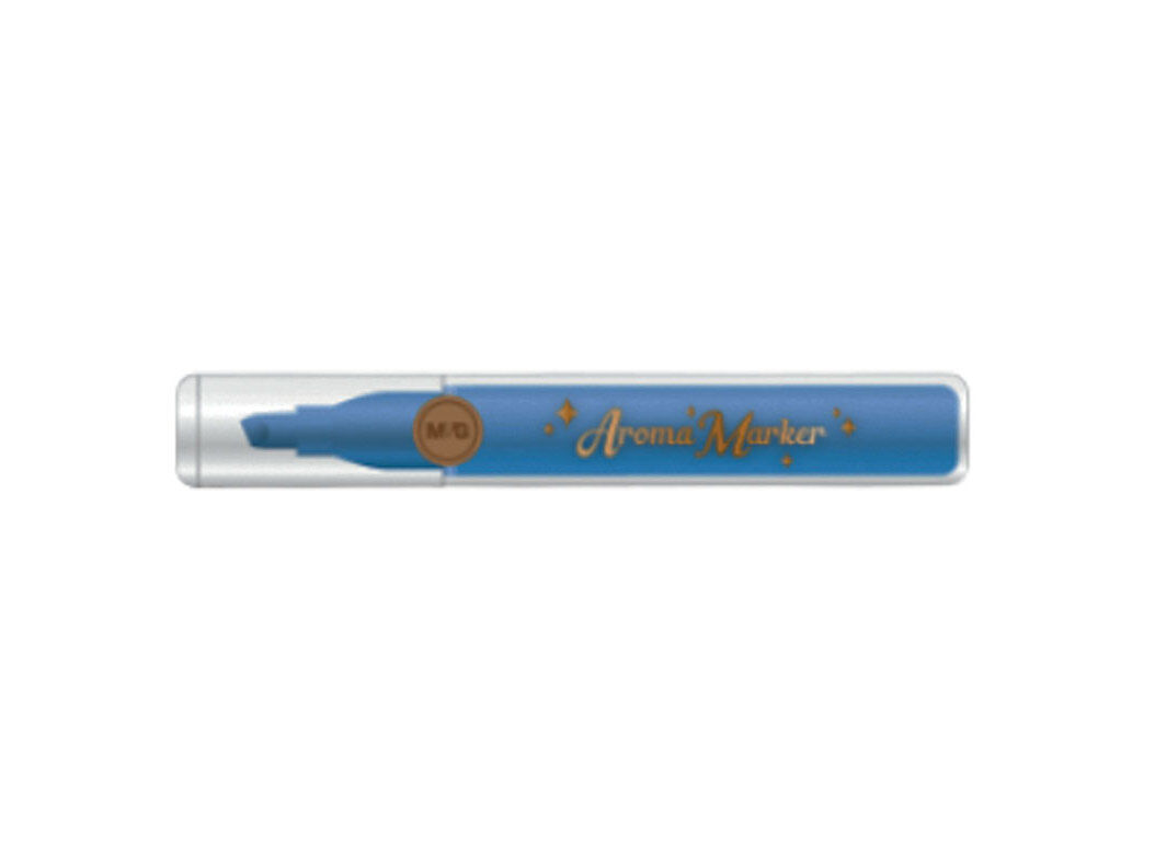 SUBLINHADOR PERFUMADO GARDENIA M&G COM GLITTER COR AZUL COBALTO