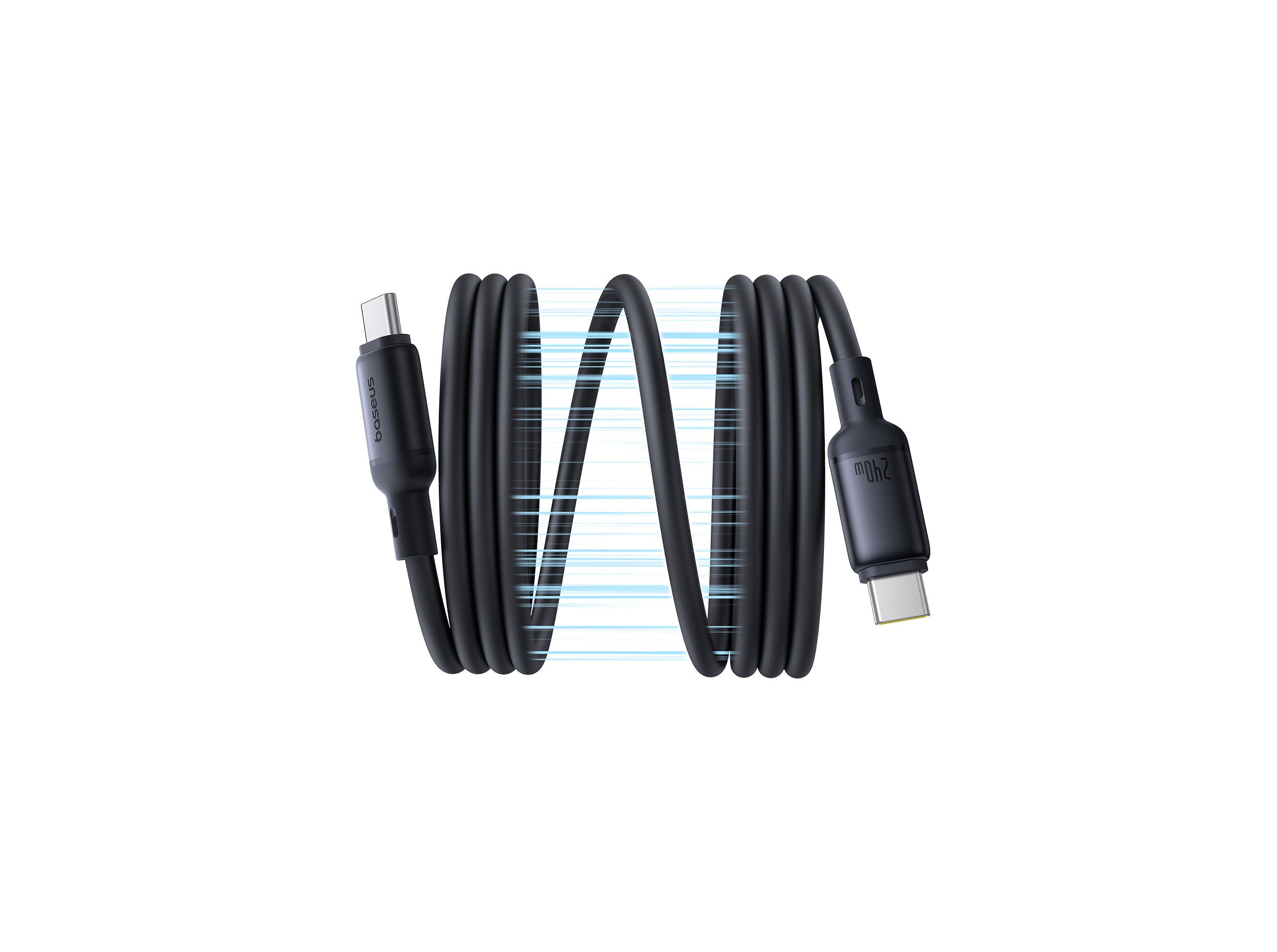 CABO MAGNETICO BASEUS COSMIC BLACK PICOGO USB-C/USB-C image number 2