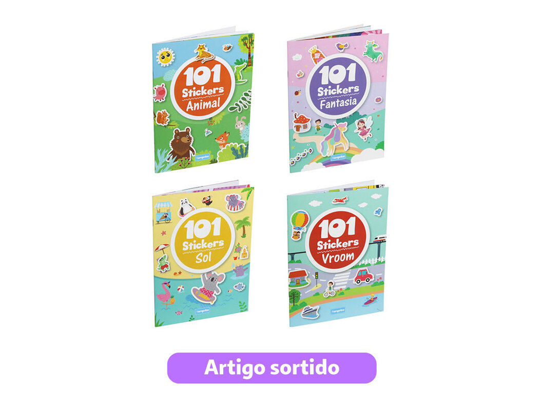 LIVRO 101 STICKERS EUROPRICE MODELOS SORTIDOS image number 0