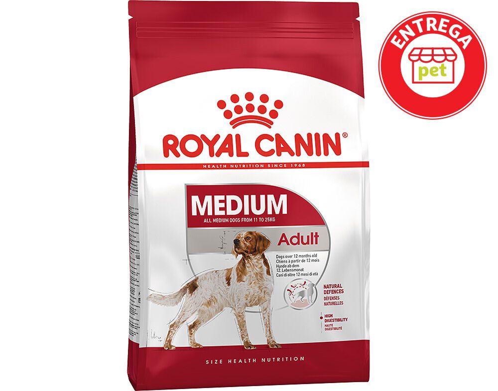 RA&Ccedil;&Atilde;O C&Atilde;O ROYAL CANIN ADULTO MEDIO 4 KG image number 1