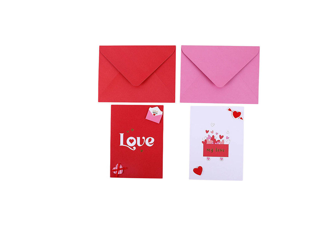 CONJ ENVELOPE+CART&Atilde;O AUCHAN STICKERS LOVE