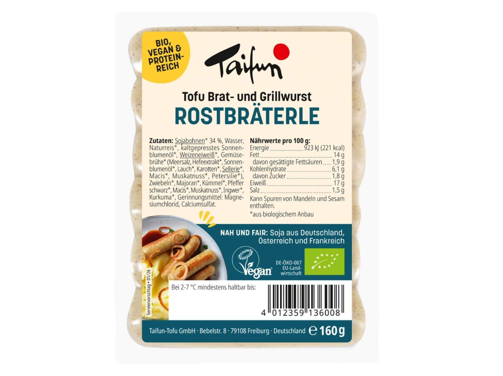 PREPARADO VEGETAL TOFU TAIFUN BIO 160G