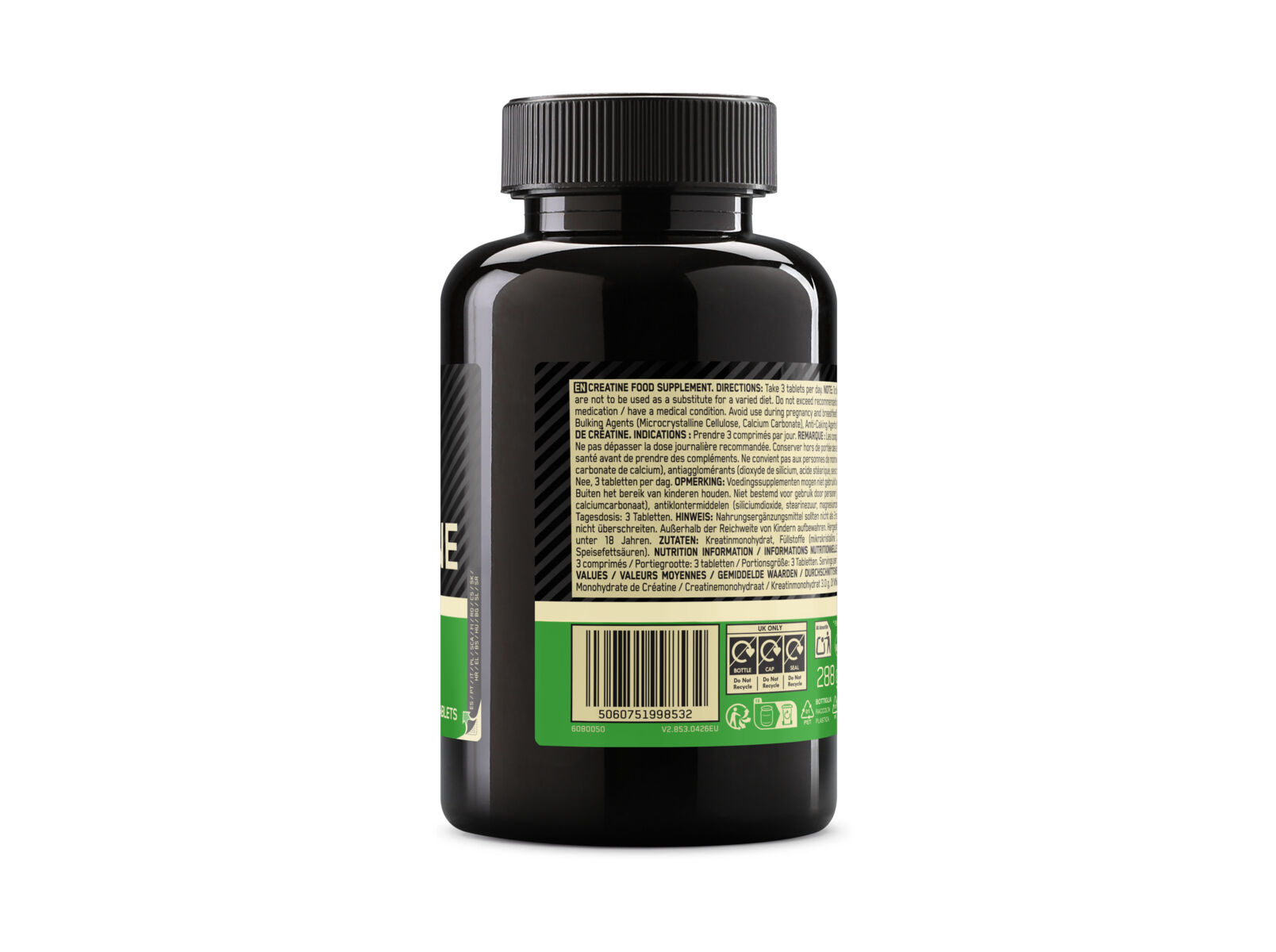 CREATINA OPTIMUM NUTRITION MONOHIDRATADA 180CAPS image number 2