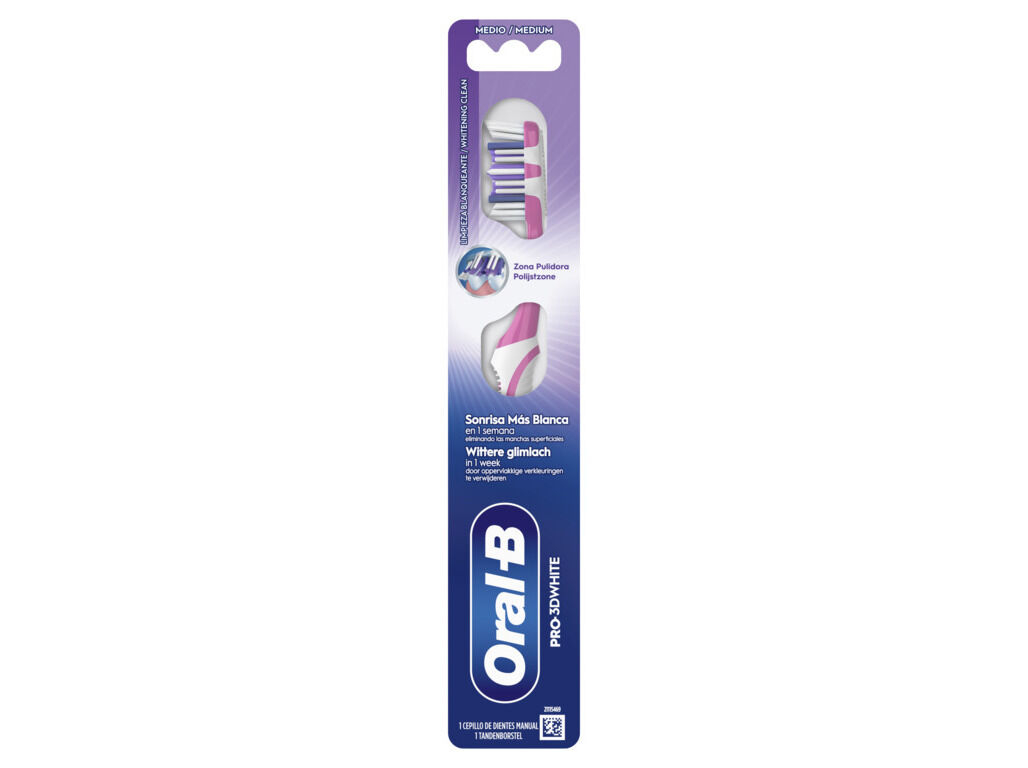 ESCOVA DENTES ORAL B MANUAL PRO 3D WHITE 1UN image number 1