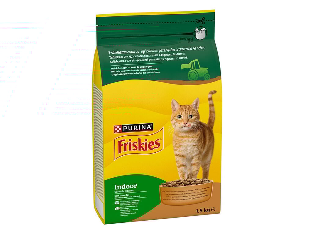 RA&Ccedil;&Atilde;O PARA GATO FRISKIES GATOS INTERIOR 1.5KG image number 1
