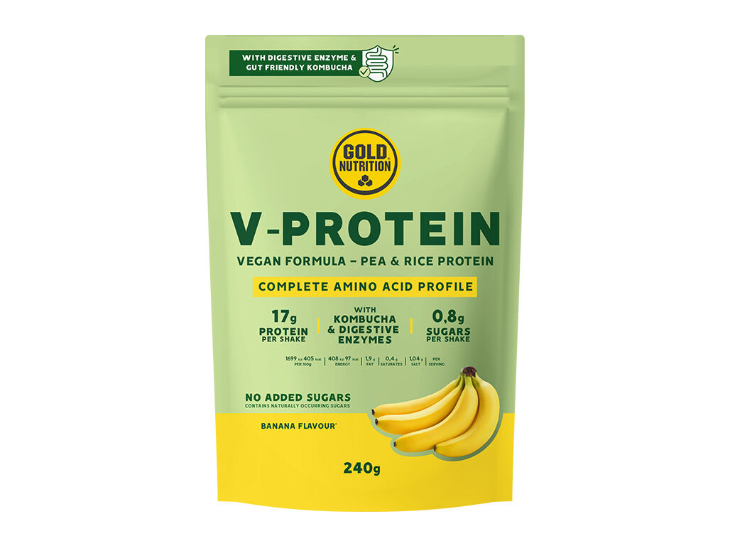 PROTE&Iacute;NA GOLDNUTRITION V-PROTEIN VEGETAL BANANA 240G image number 0