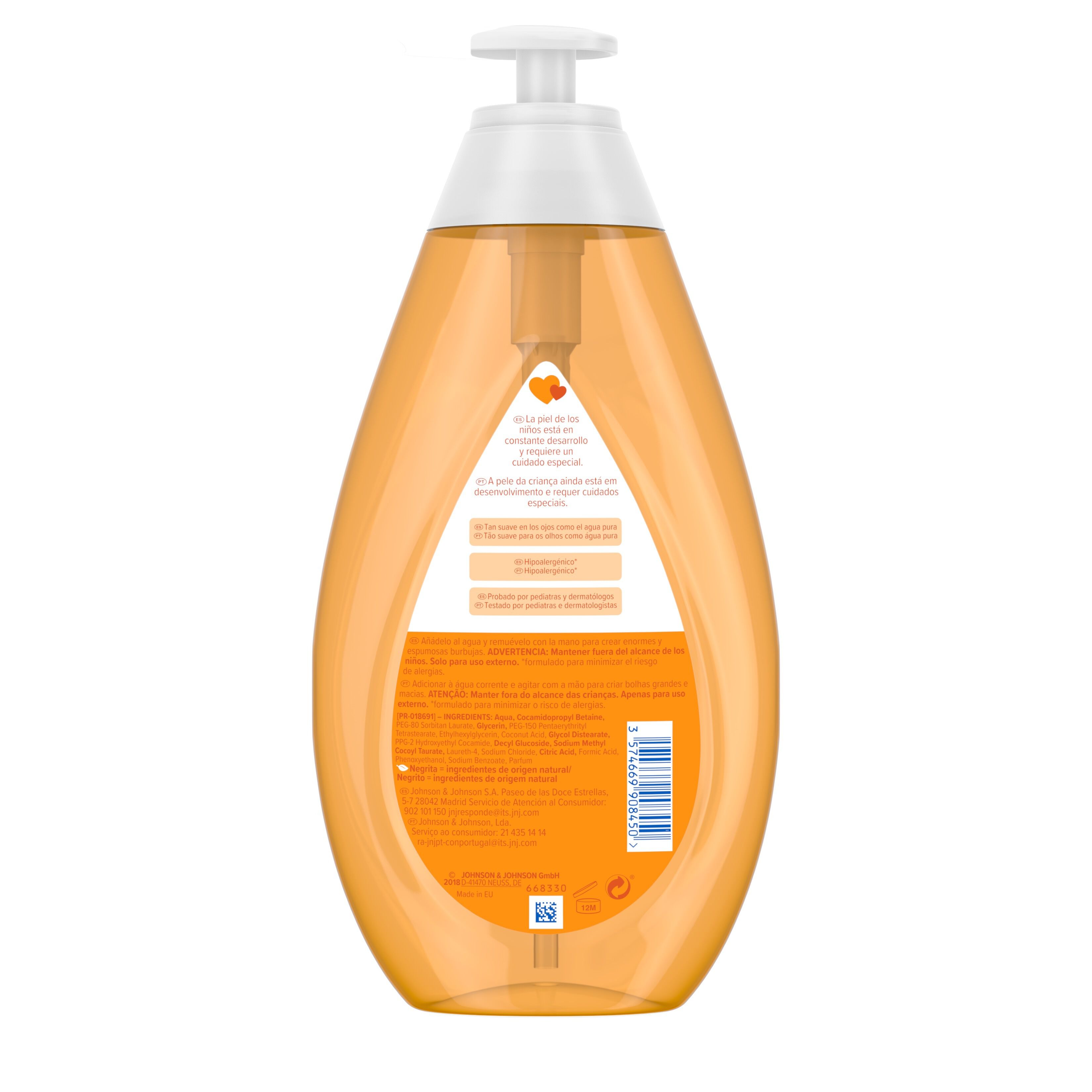 GEL DE BANHO JOHNSON'S BABY BOLHAS DE ESPUMA 750 ML image number 1