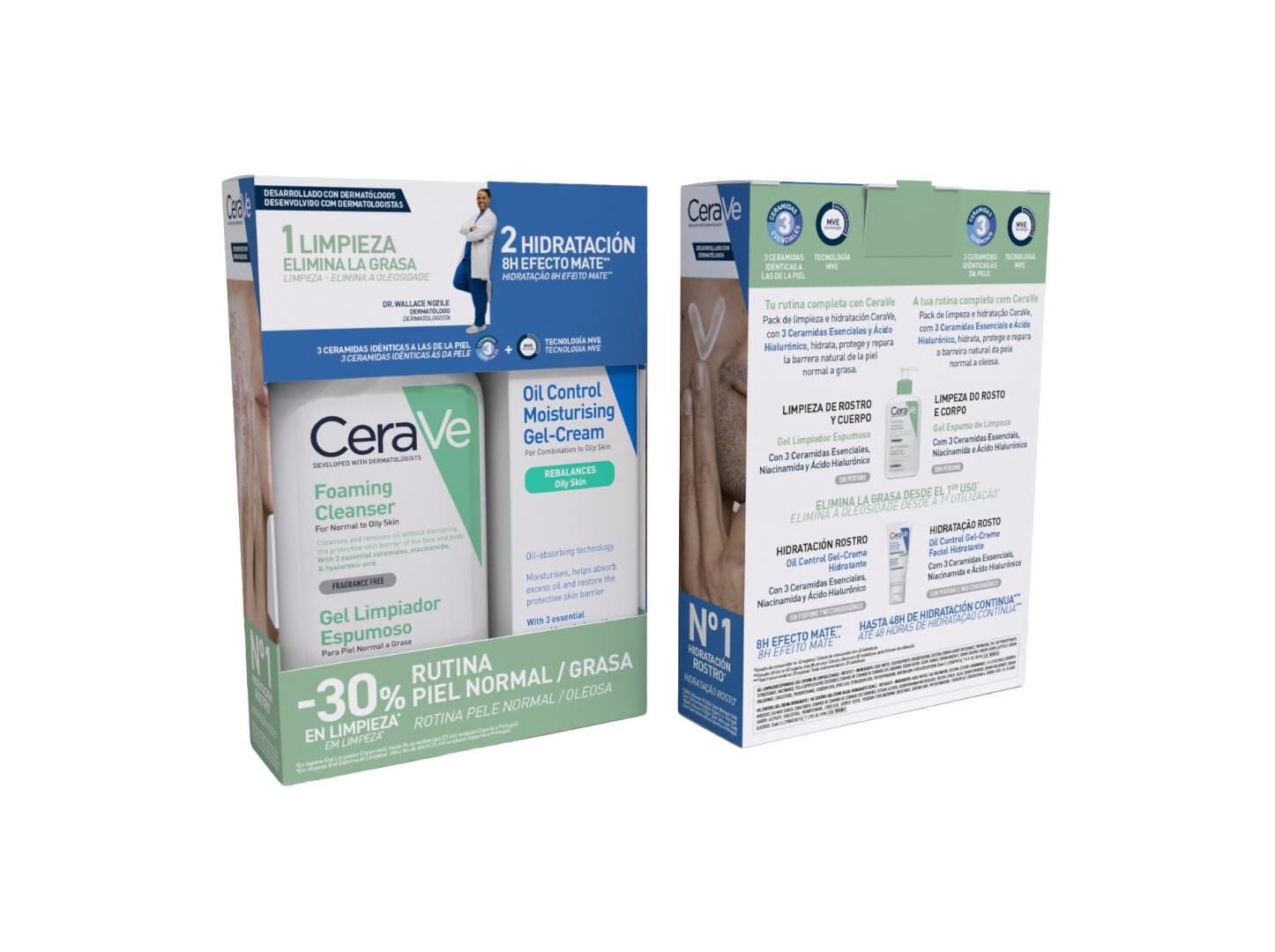 PACK ROTINA CERAVE PELE MISTA/OLEOSA 236+52ML image number 0