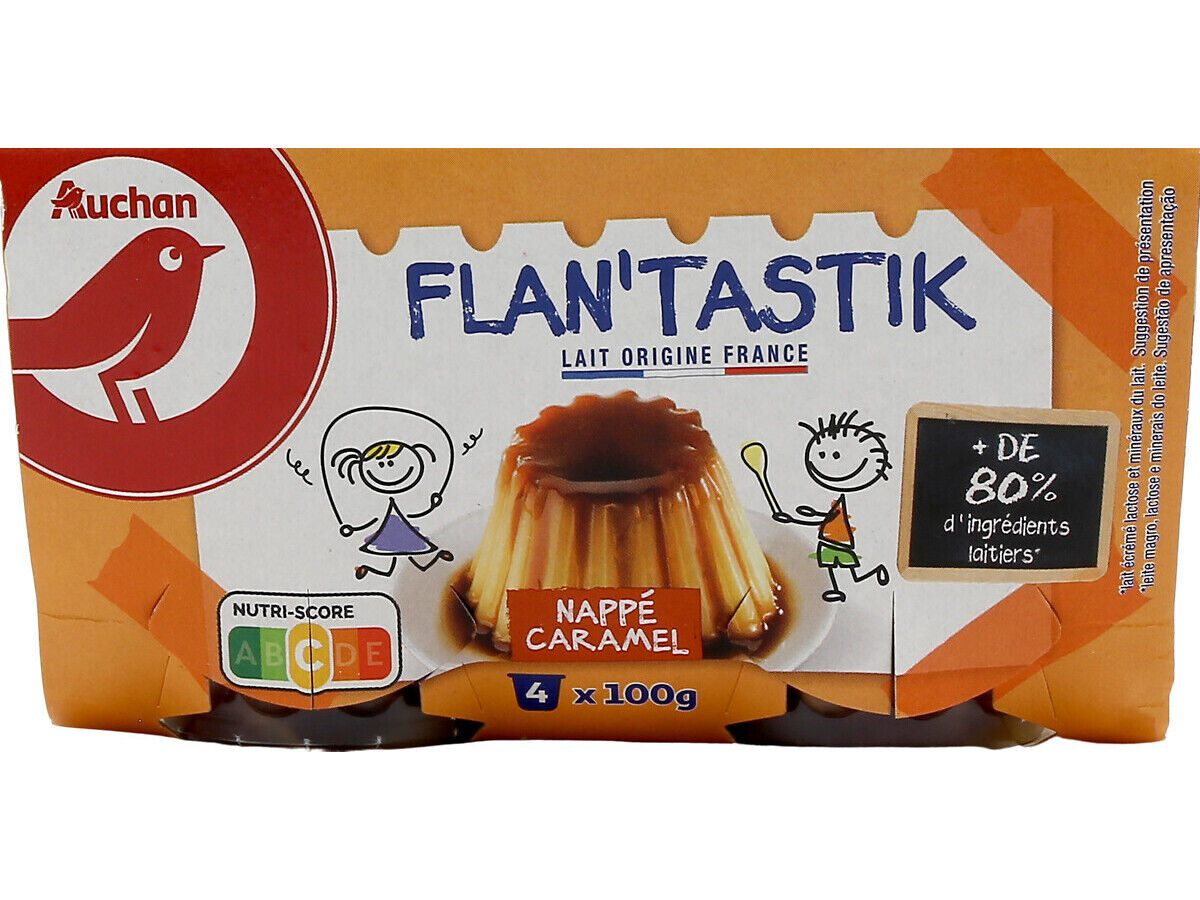 PUDIM AUCHAN FLAN CARAMELO 4X100G