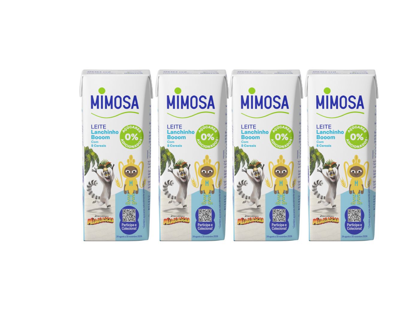 LEITE MIMOSA UHT SABOR CEREAIS 4X200ML image number 1