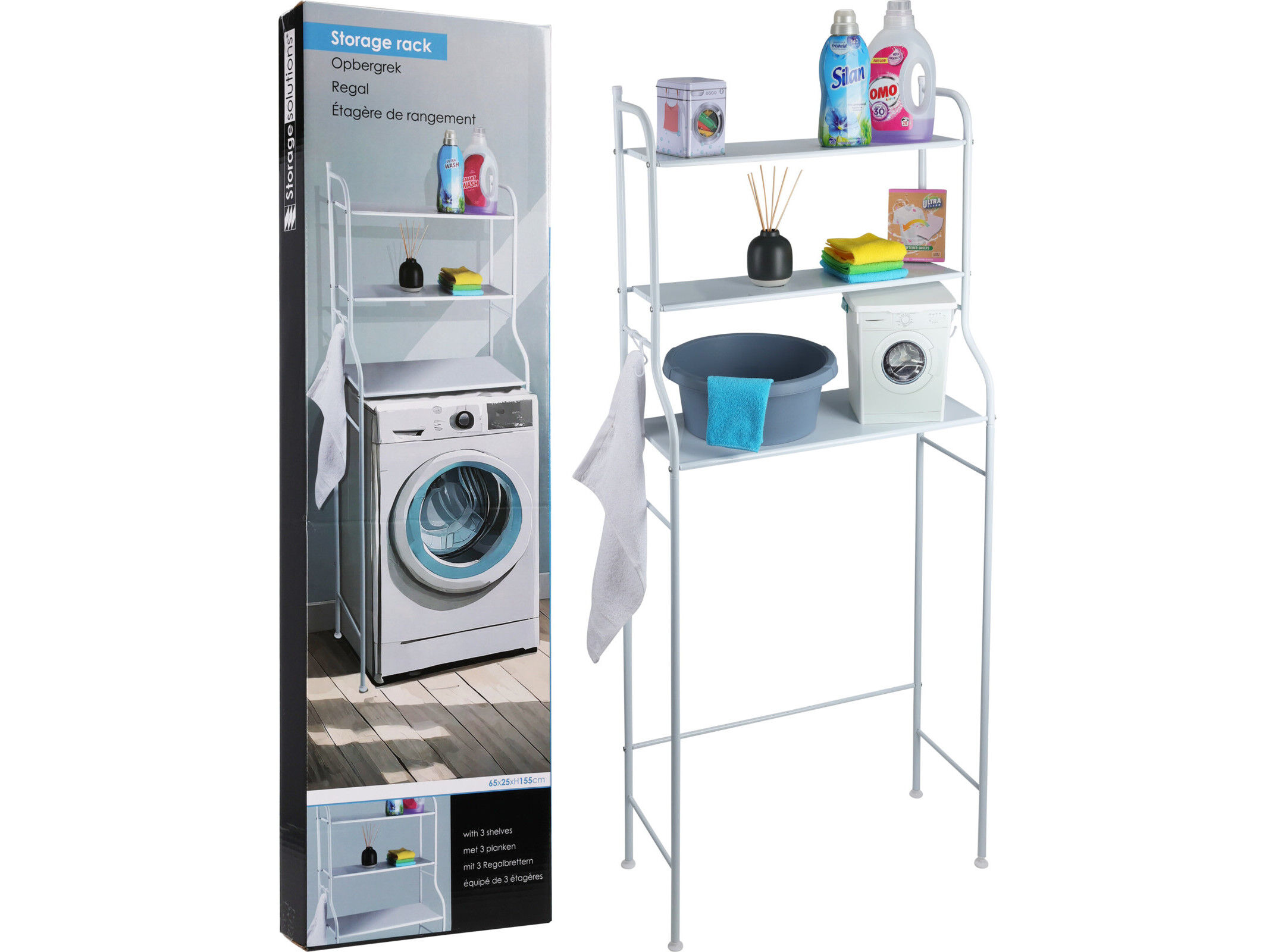 SUPORTE PARA LAVANDARIA 65X25X155CM