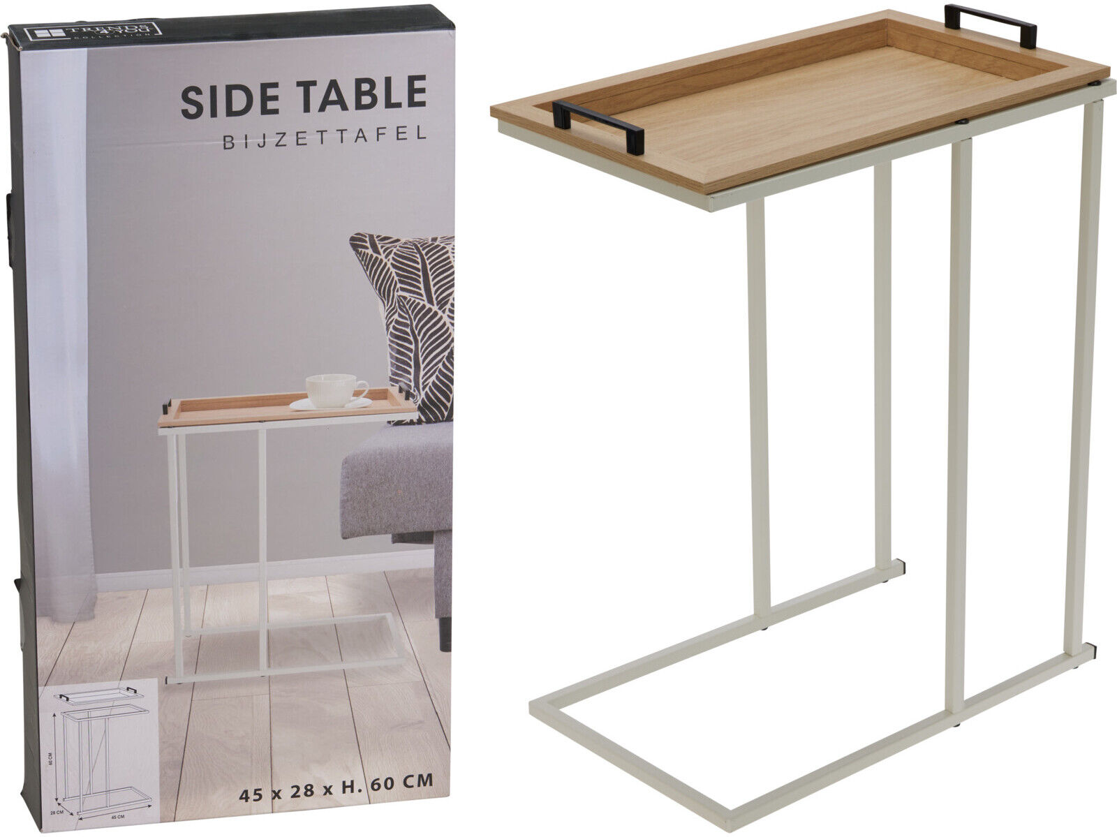 MESA APOIO BRANCO 45X28X59CM