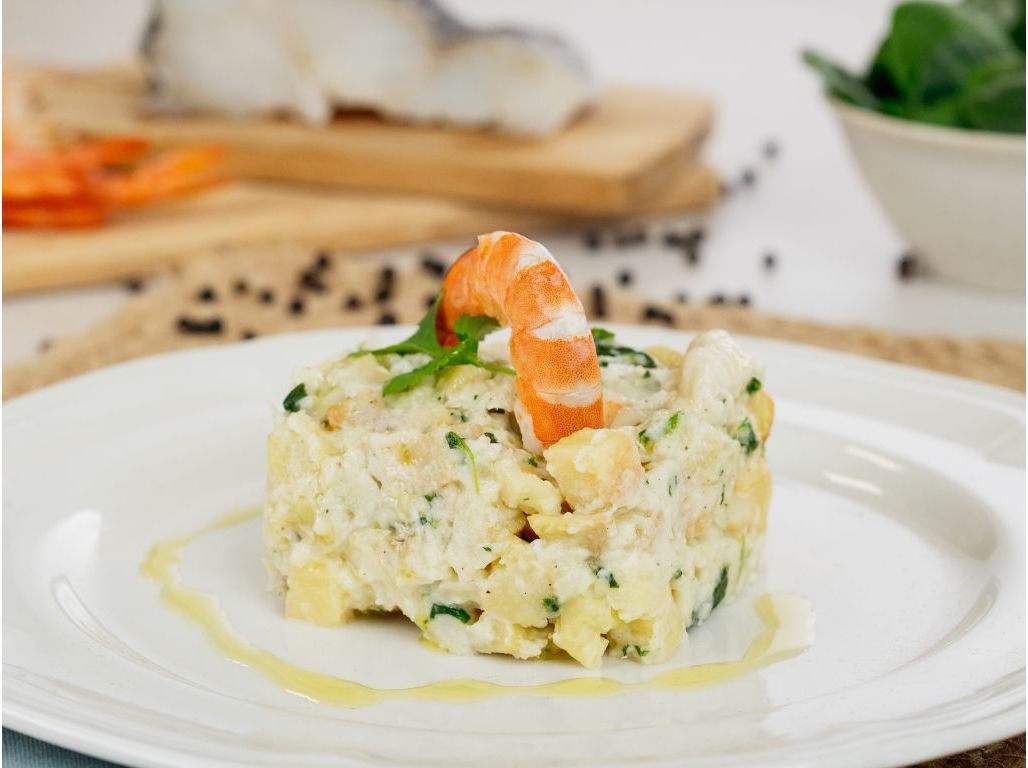 DELICIA SABORES AUCHAN BACALHAU C/CAMAR&Atilde;O 900 G image number 2