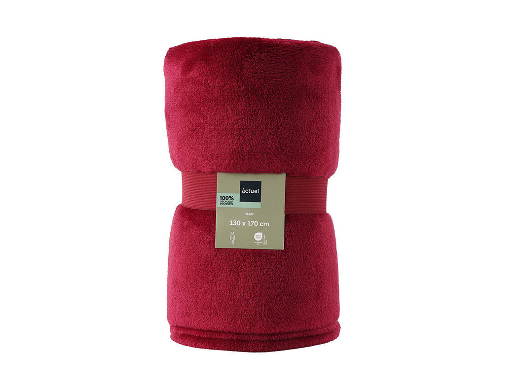 MANTA FLANNEL RECICL ACTUEL BURGUNDY 130X170CM