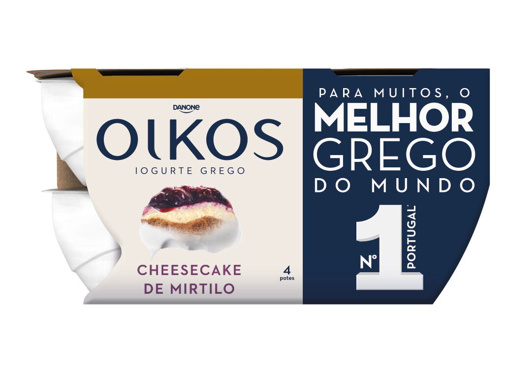 IOGURTE OIKOS DANONE GREGO CHEESECAKE DE MIRTILO 4X110G