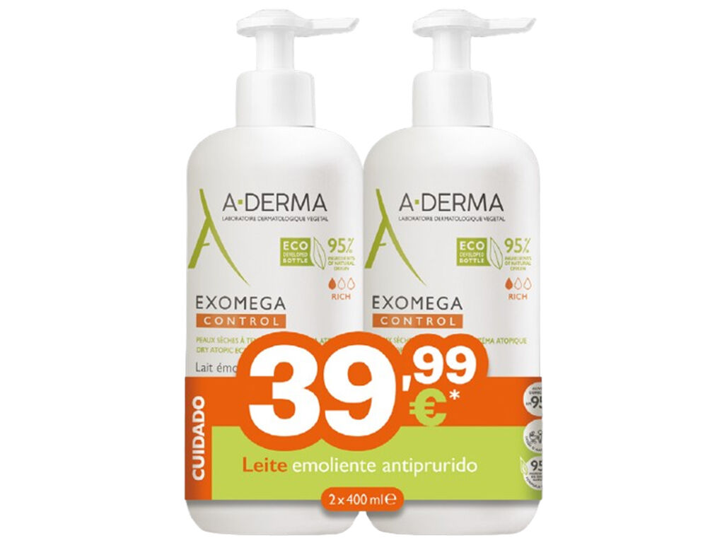 LO&Ccedil;&Atilde;O A-DERMA EXOMEGA CONTROL 2X400ML PRE&Ccedil;O ESPECIAL image number 1