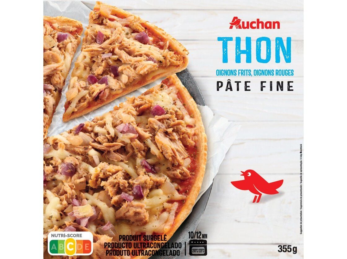 PIZZA AUCHAN MASSA FINA ATUM 355G