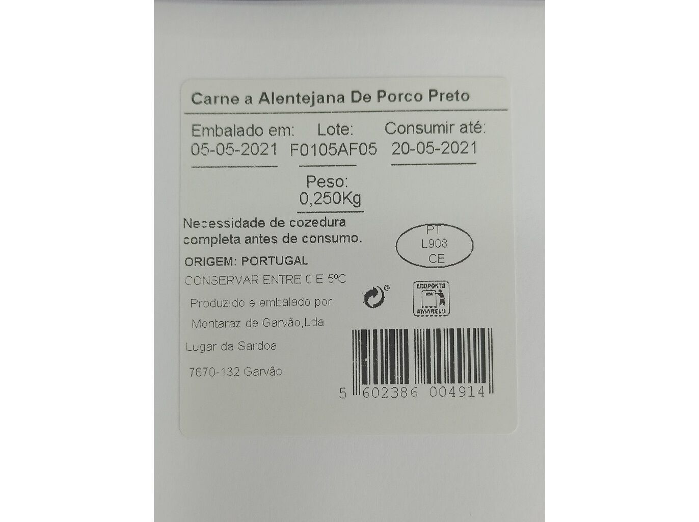 ROJOES PORCO PRETO AUCHAN CULTIVAMOS O BOM 250GR image number 1