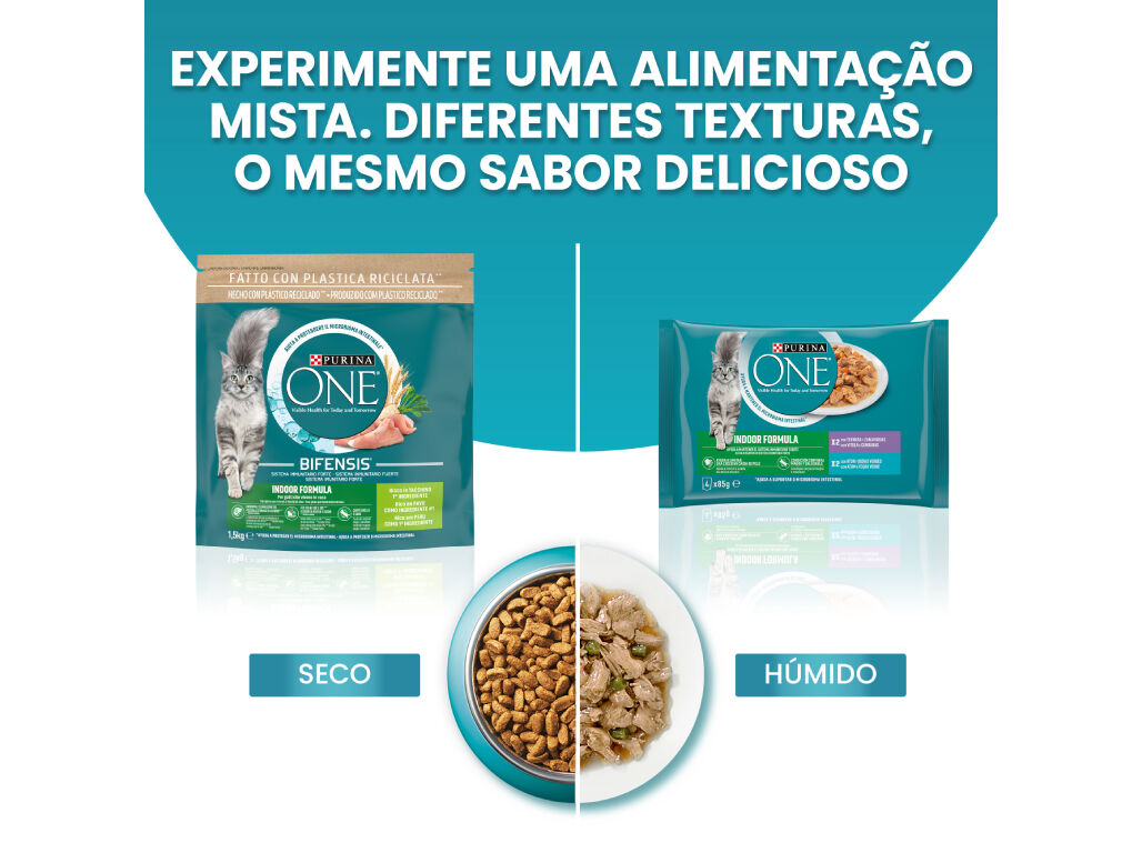 COMIDA H&Uacute;MIDA PARA GATO PURINA ONE INDOOR 4X85G image number 7