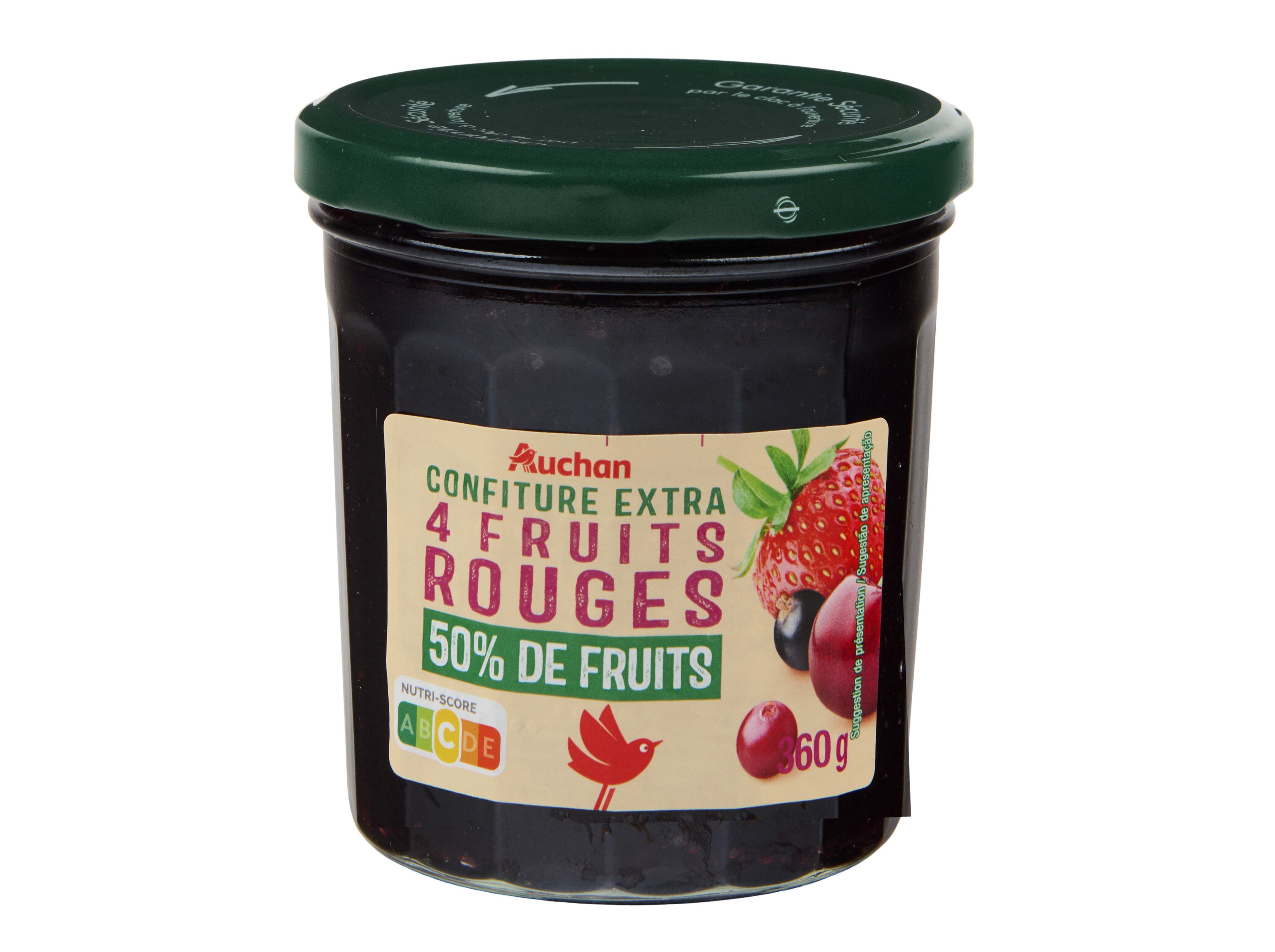 DOCE EXTRA AUCHAN 4 FRUTOS VERMELHOS 360G