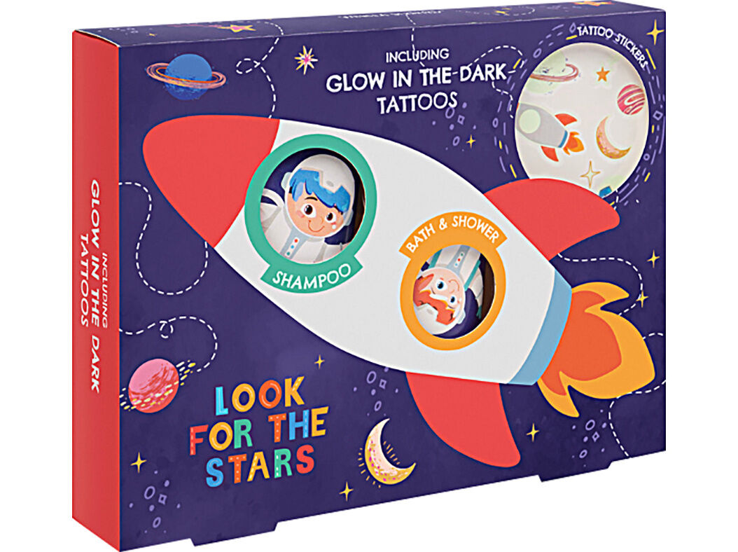 CONJUNTO BANHO TREFFINA GALAXY ROCKET+TATUAGEM 2X70ML image number 0