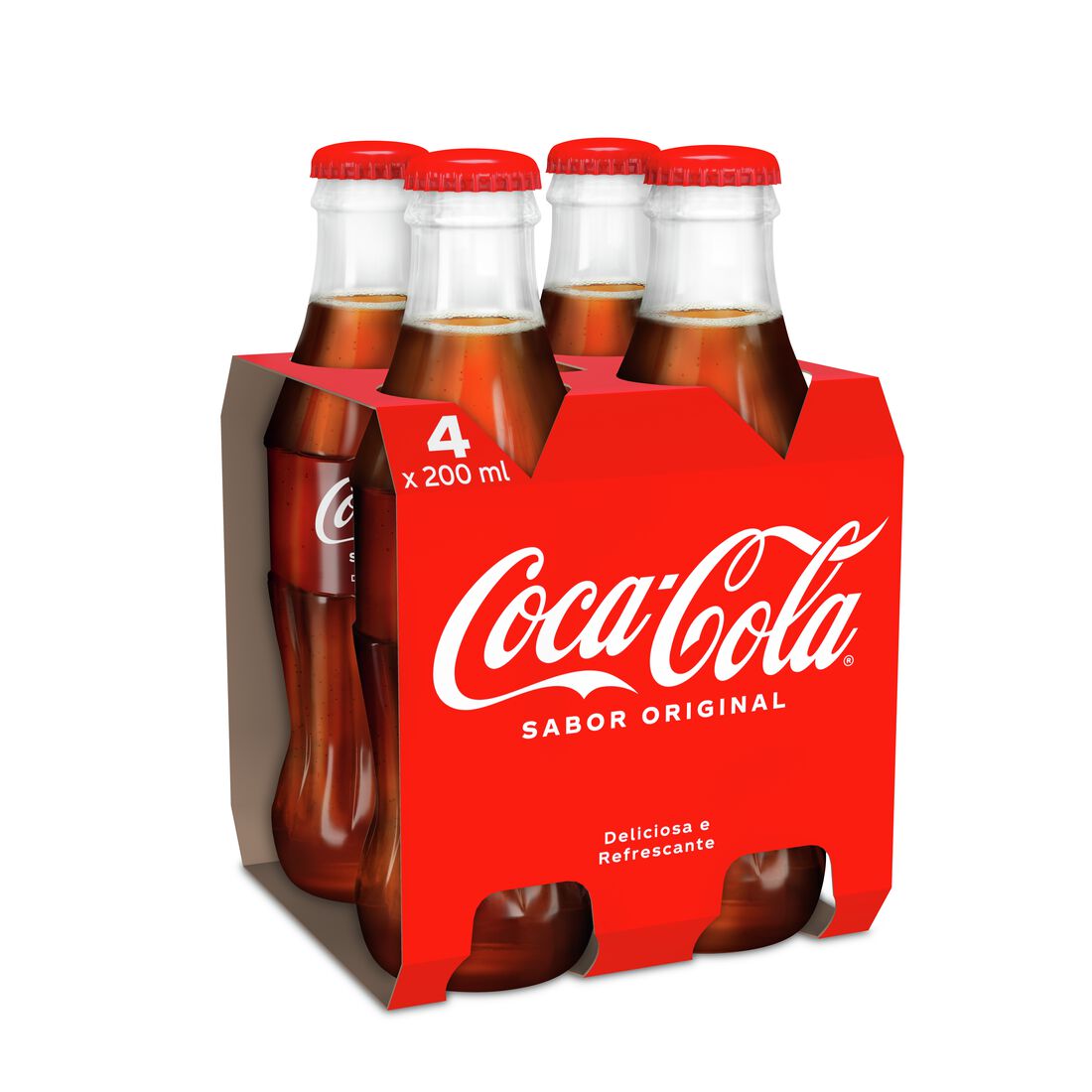 REFRIGERANTE COM G&Aacute;S COCA-COLA ORIGINAL VIDRO 4X0.20L image number 6