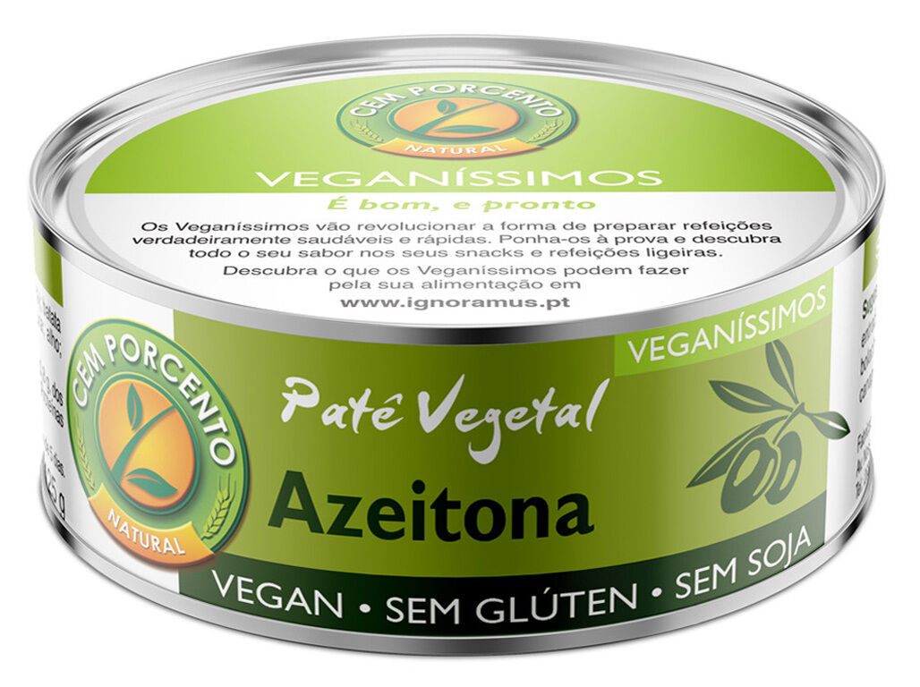 PAT&Eacute; CEM PORCENTO VEGAN&Iacute;SSIMOS AZEITONA 125G