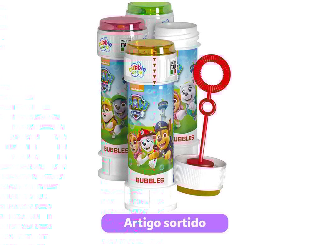 BOLAS SAB&Atilde;O PATRULHA PATA 60ML 1 UNIDADE MODELOS SORTIDOS