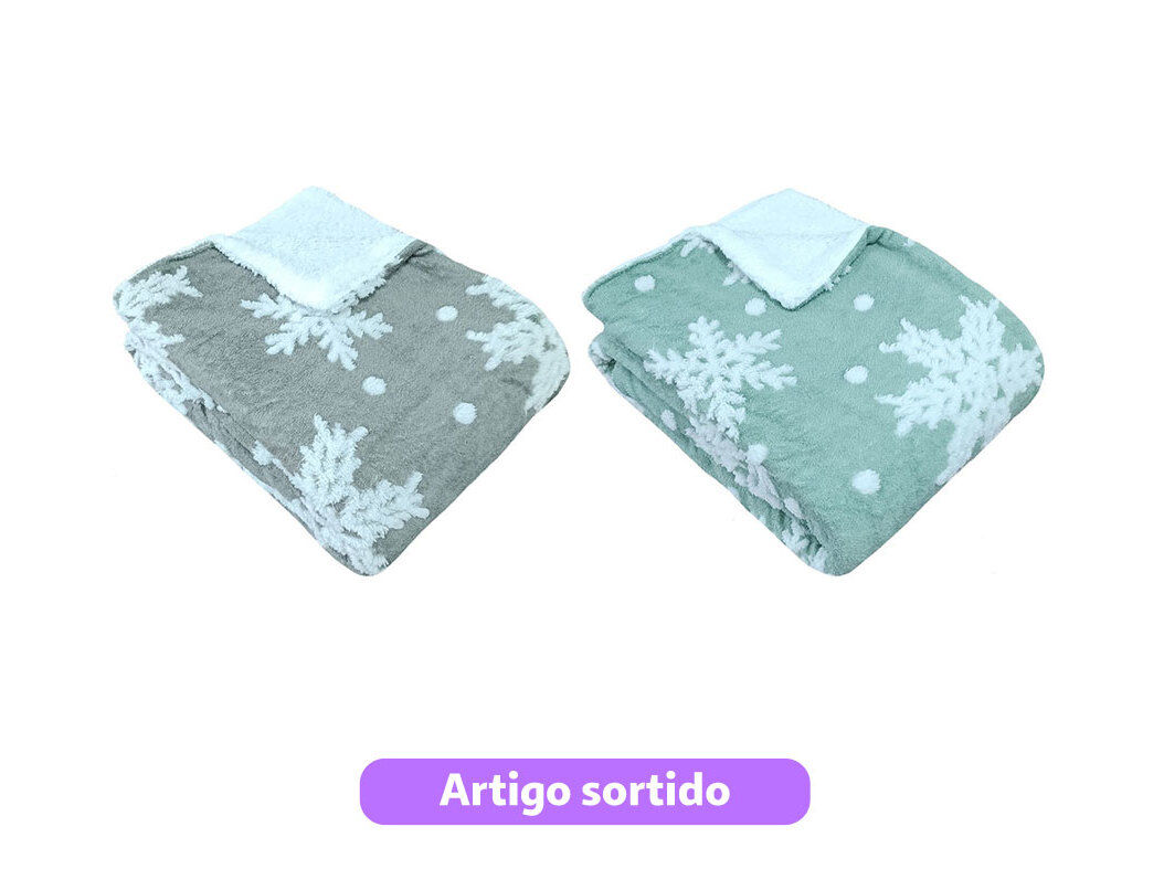 MANTA SHERPA ACTUEL 130X170CM CORES SORTIDAS