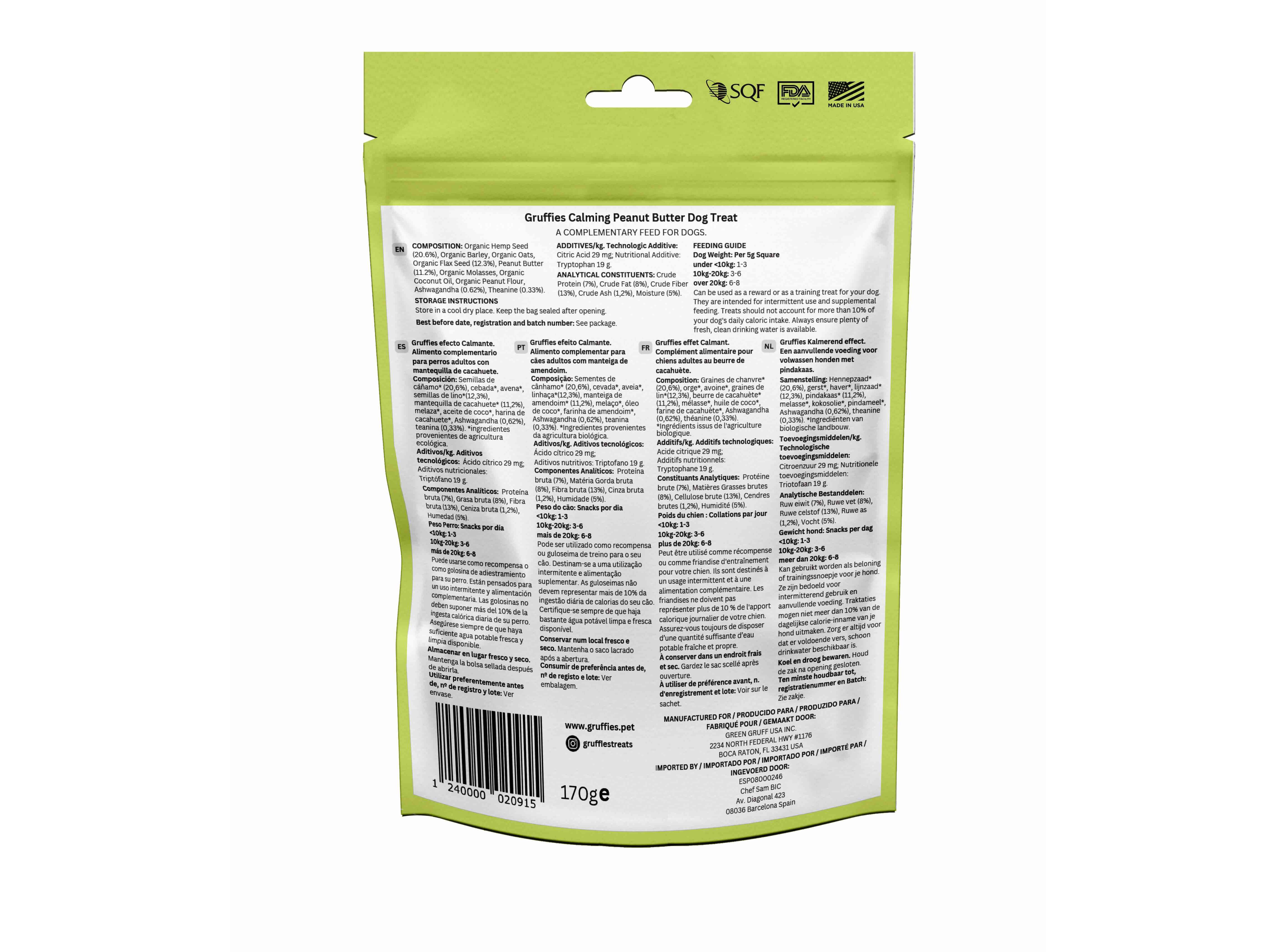 SNACK C&Atilde;O GRUFFIES RELAXANTE 170G image number 1