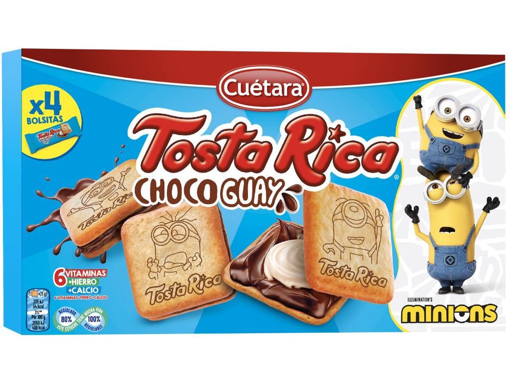 BOLACHA CU&Eacute;TARA TOSTA RICA CHOCO GUAY 168G