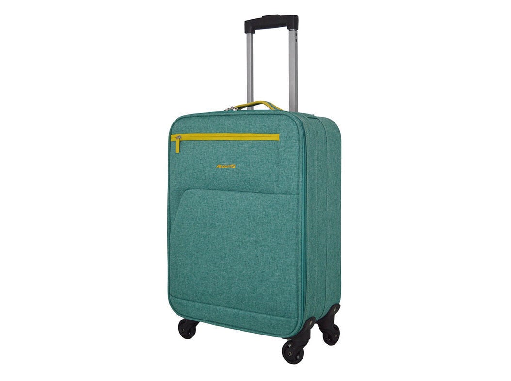 MALA DE CABINE FLEX&Iacute;VEL AIRPORT VERDE 4 RODAS 54X35X20.5CM image number 0
