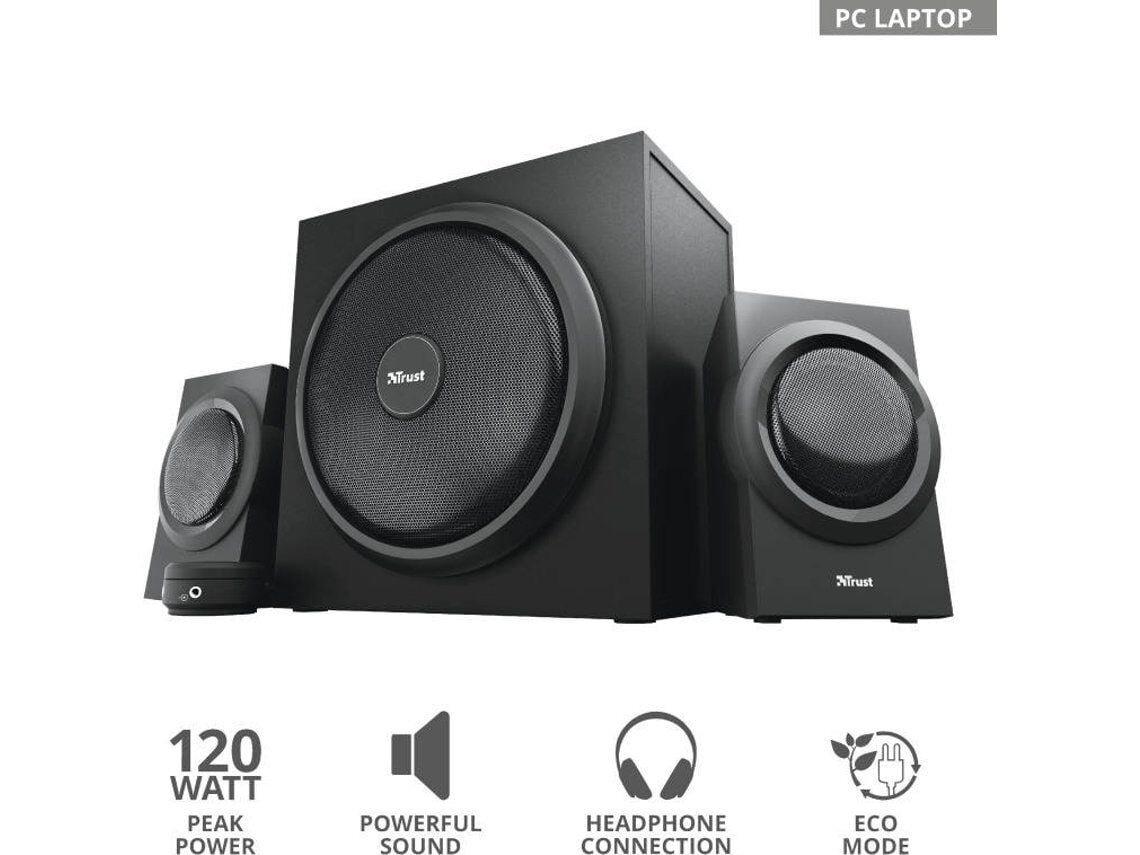 COLUNAS TRUST YURI SPEAKER SET 2.1 image number 1