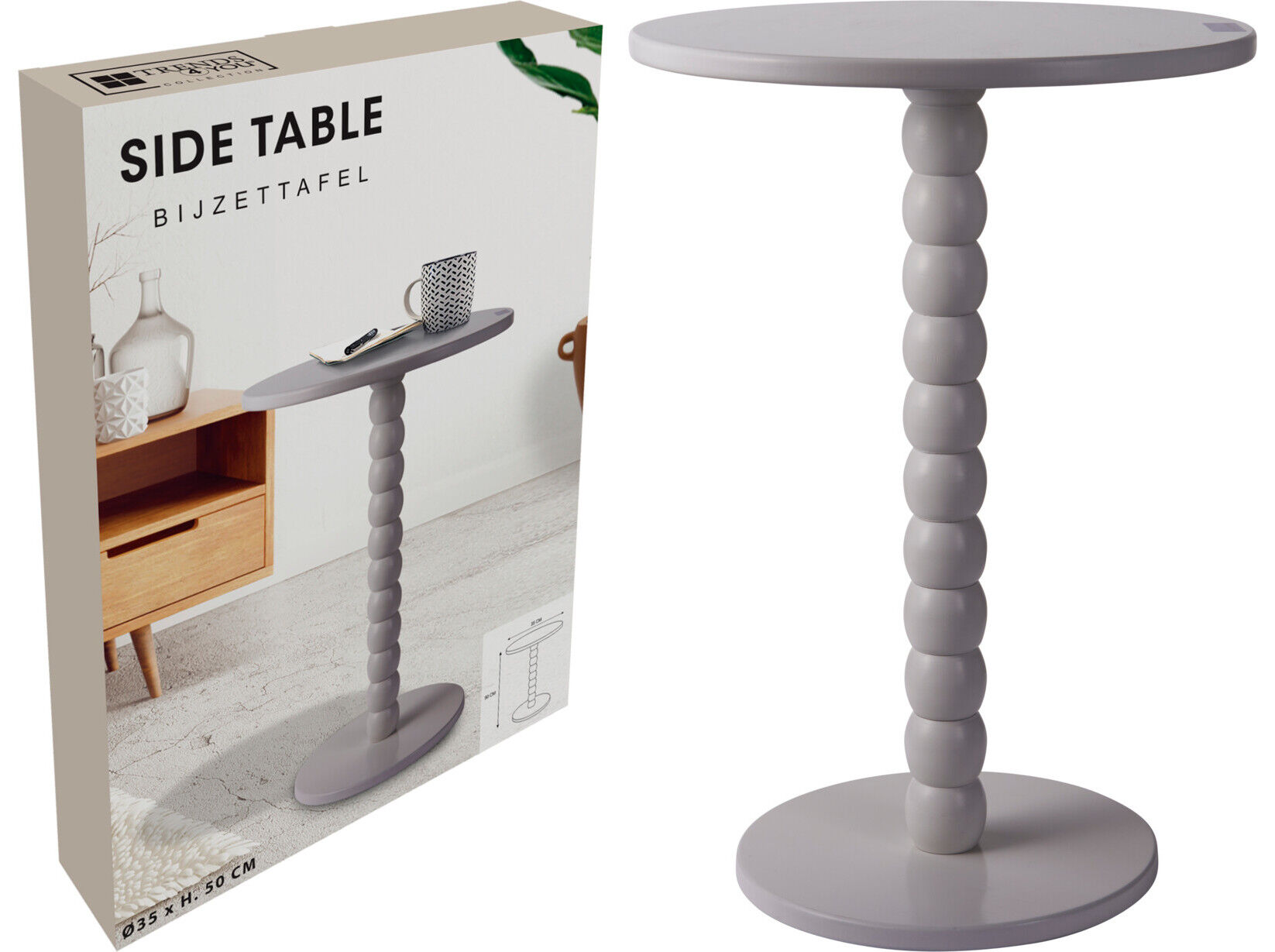 MESA APOIO BRANCO &Oslash;35XH50CM image number 1