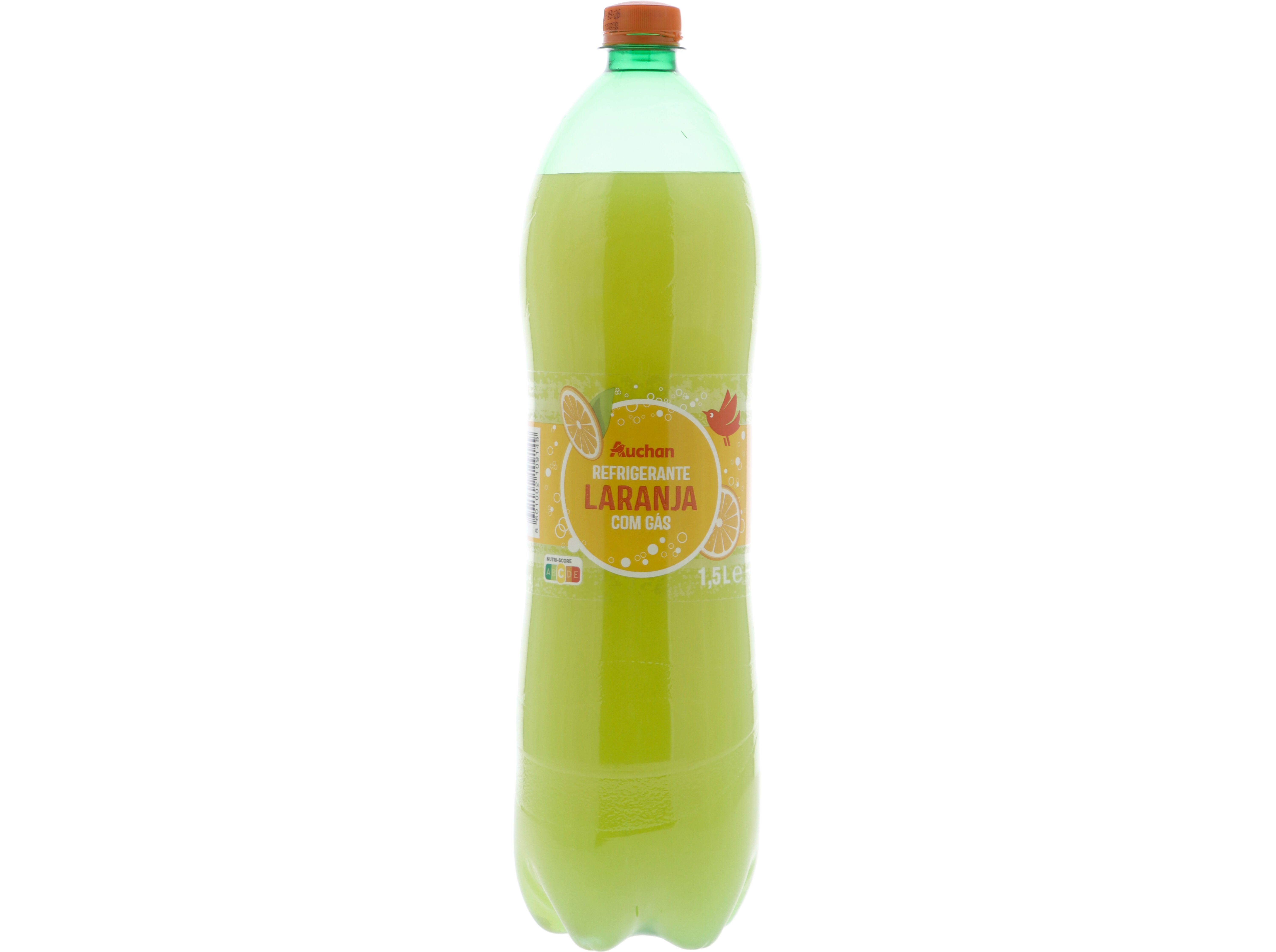 REFRIGERANTE AUCHAN COM G&Aacute;S LARANJA 1.5L