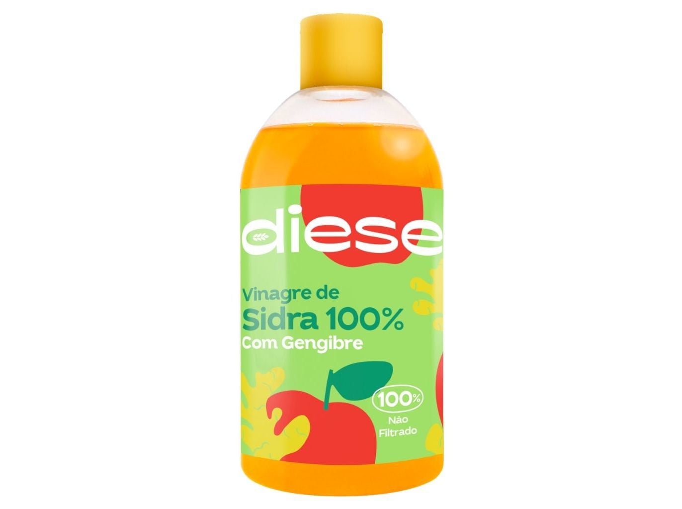 VINAGRE DE SIDRA DIESE N&Atilde;O FILTRADO COM GENGIBRE 500ML image number 0