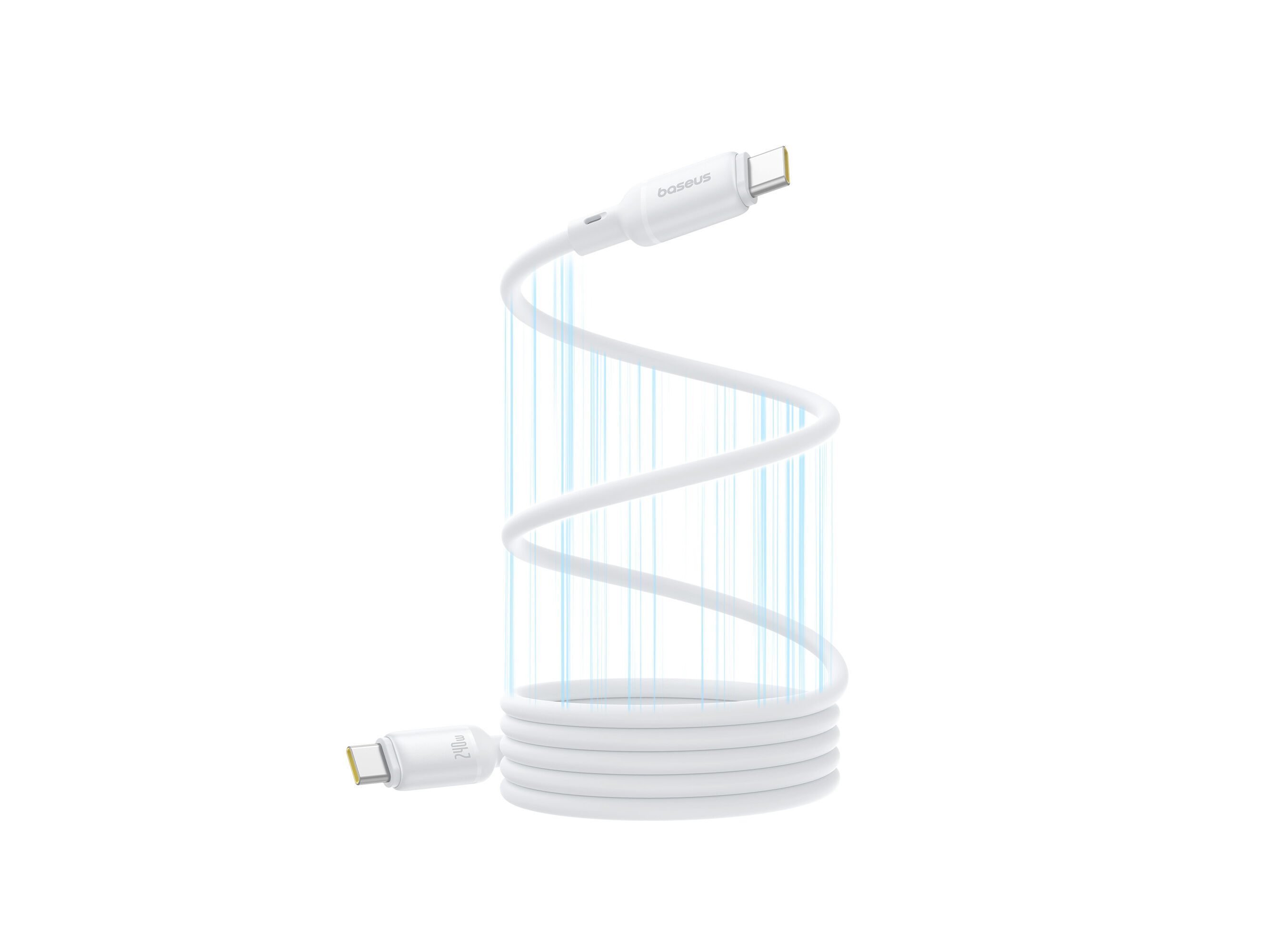CABO MAGNETICO BASEUS MOON WHITE PICOGO USB-C/USB-C image number 1