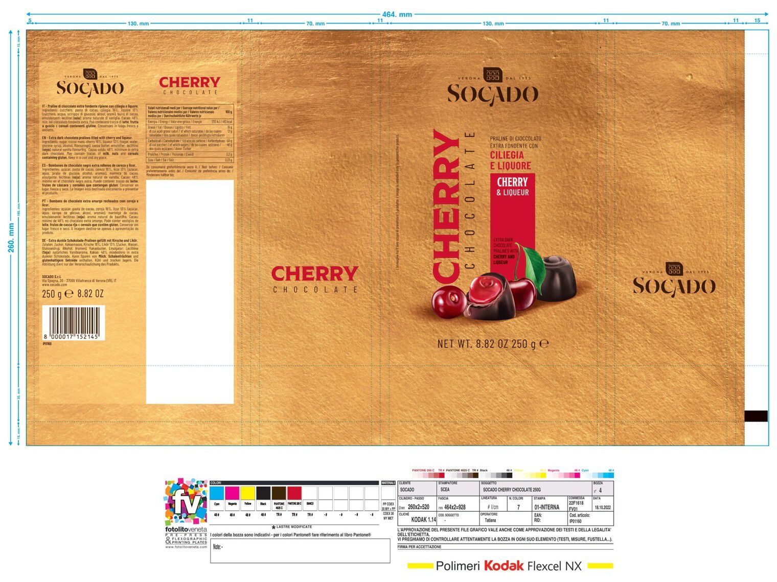 BOMBONS SOCADO CHERRY E LIQUORE 250G image number 1