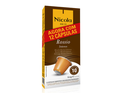 CÁPSULAS NICOLA COMPATÍVEL NESPRESSO CAFÉ ROSSIO 12UN image number 0